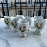 Coquetiers with rooster pattern
