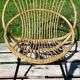 Fauteuil enfant en rotin vintage 60