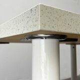 Postmodern Italian vintage dining table with terrazzo-style surface, 1980s.