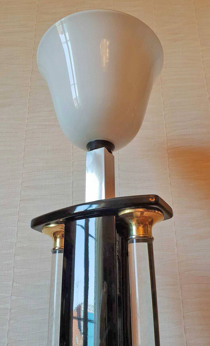1970 lacquer and lucite floor lamp