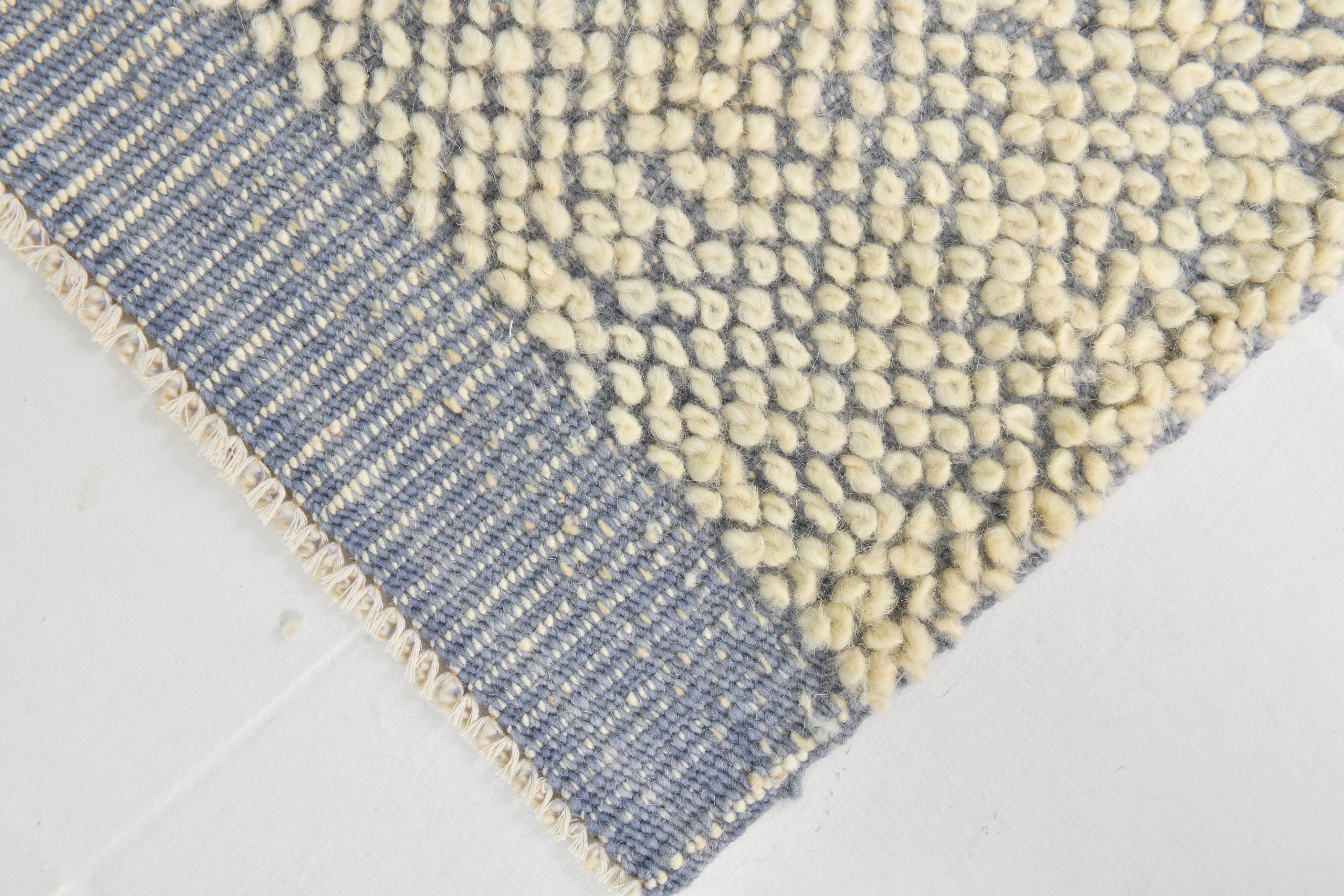 8x10 Blue & Beige Large Vintage Kilim Rug, 250x298Cm