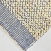 8x10 Blue & Beige Large Vintage Kilim Rug, 250x298Cm