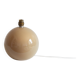 Ceramic ball lamp base in caramel beige color, 70s