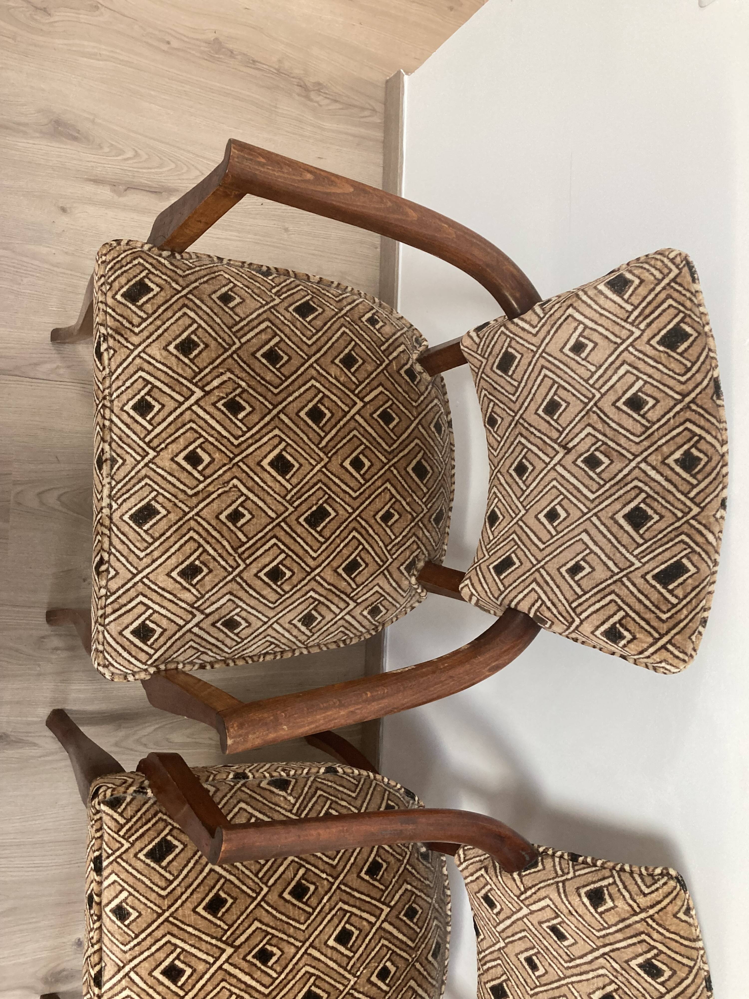 Pair of armchairs bridge in teak circa 1970 vintage