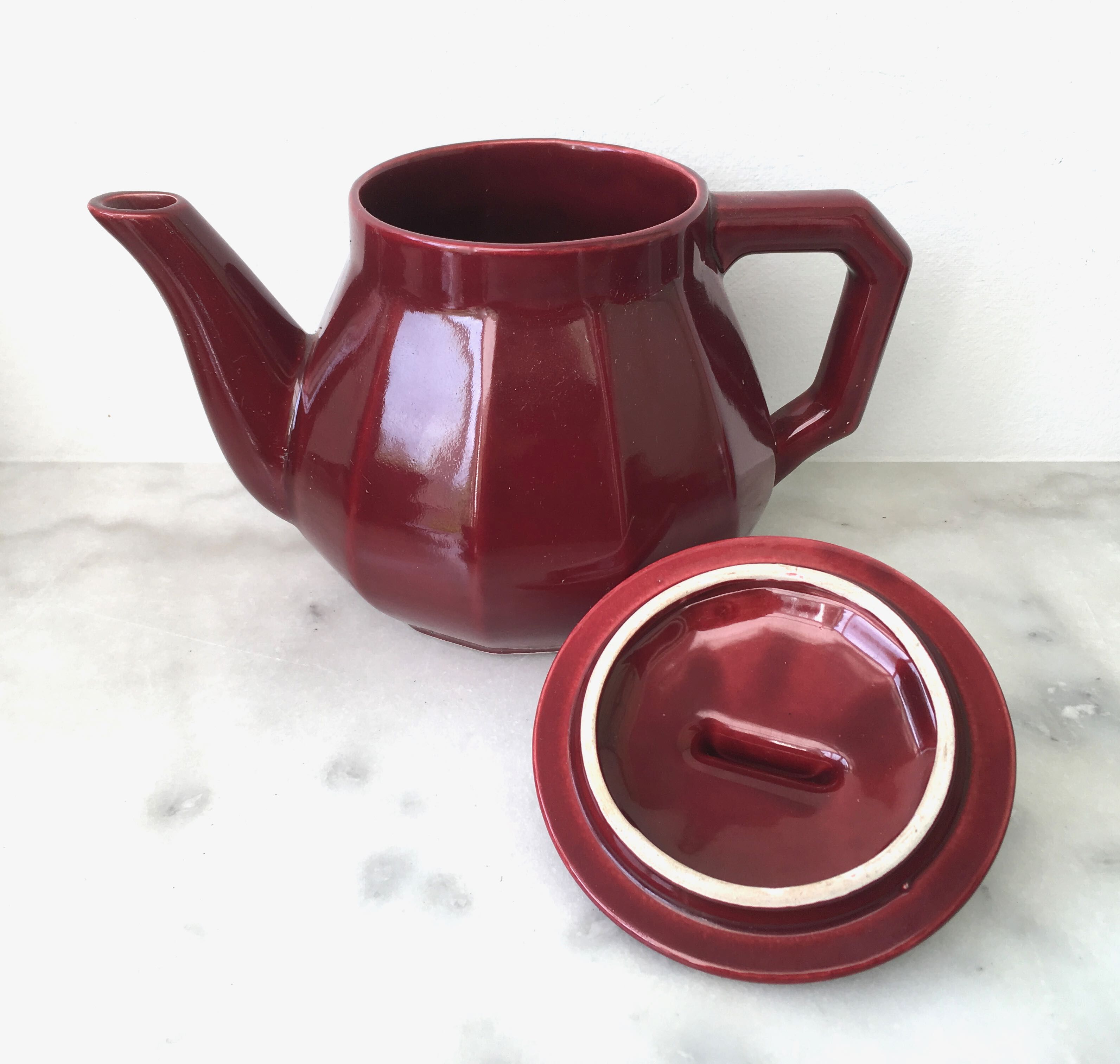 Set 12 coffee cups and vintage coffee maker