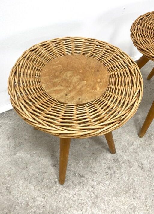 Paire de tabourets design Jan Kalus par úluv, vintage tchèque 1960s