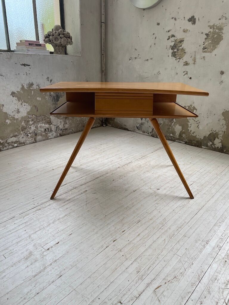 Vintage oak compass desk