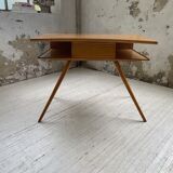 Vintage oak compass desk