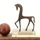 Etruscan Greek horse paperweight in bronze, 1950s