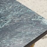 Bronze swan low table and pearl green marble 1950s