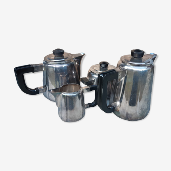 Service à thé, café en métal argenté vers 1930 - période Art Déco - Christofle