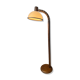 Mid-century floor lamp in brown wood by Steinhauer with an acrylic glass shade.