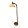 Mid-century floor lamp in brown wood by Steinhauer with an acrylic glass shade.