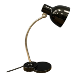 Black Zirax desk lamp with enamel shade from the 1930s