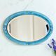 Miroir ancien biseauté oval XIX ème peint
