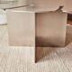Table basse feuille Monstera – Acier inox brossé – Design sculptural