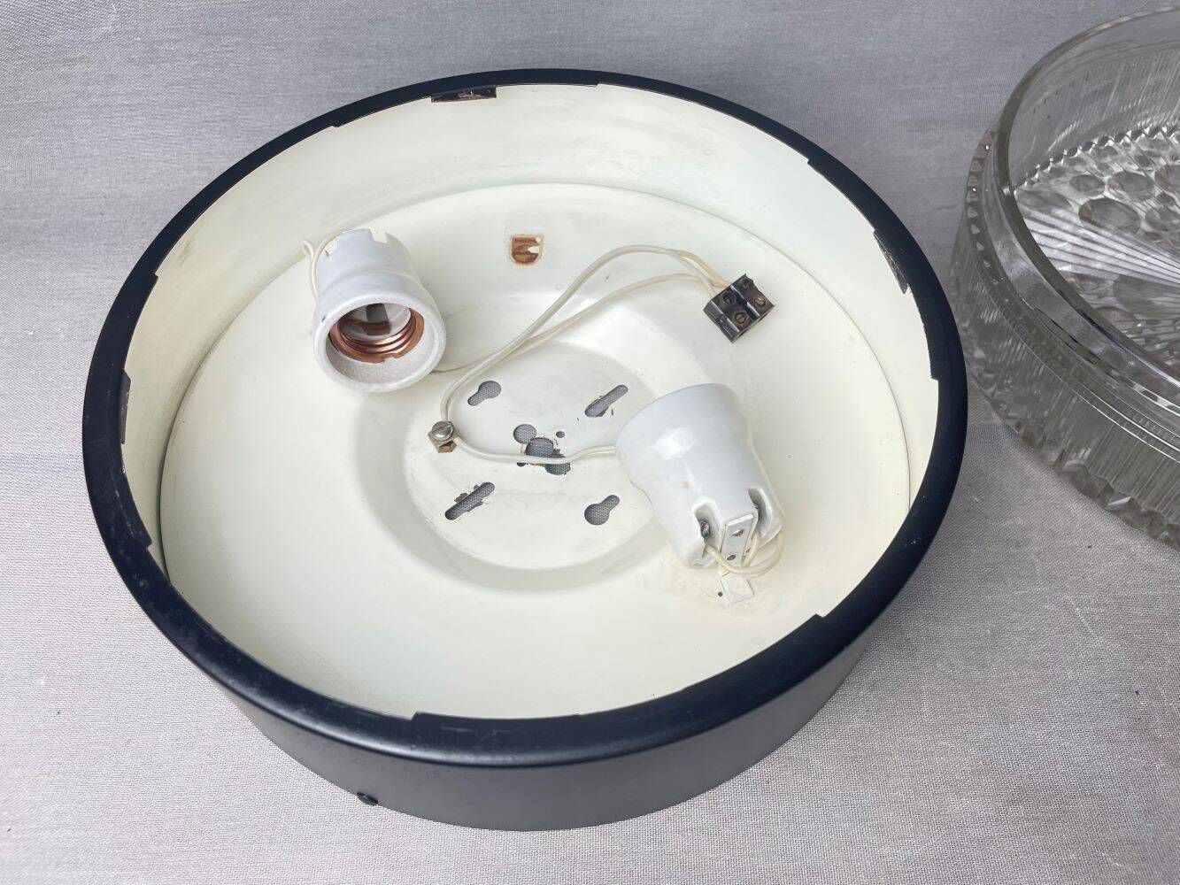 glass  ceiling or wall flush mount lamp by Philips
