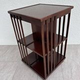 Mahogany rotating bookcase