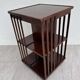 Mahogany rotating bookcase