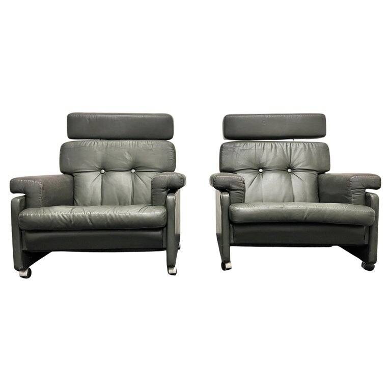 Design Mid-Century leatherette Armchairs by Arch. Spicka, around 1970s