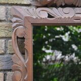 Ancien grand miroir en bois sculpté 62/93