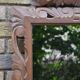 Old large carved wooden mirror 62/93
