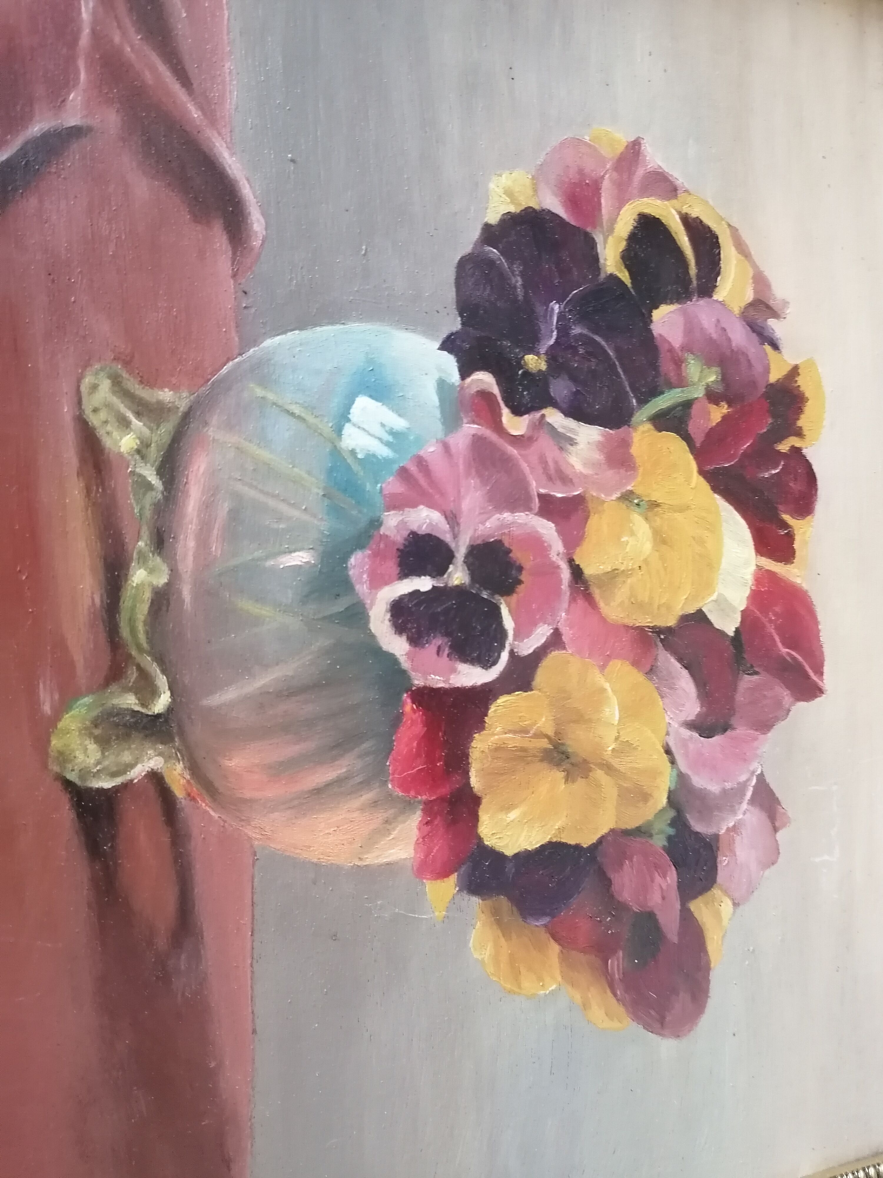 Painted painting on wood