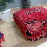 Handmade Berber pouf in wool 60 X 60 X 20 CM