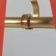 Vintage mid century wall mount brass wardrobe coat rack