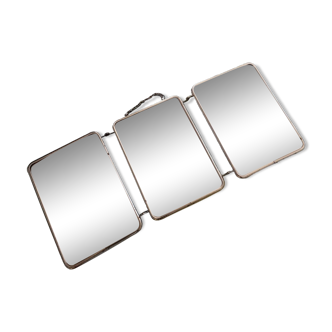 Miroir triptyque de barbier