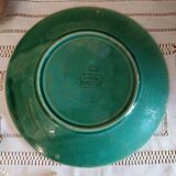 Old flat Gien earthenware slip plate