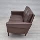 1970s, Danish 3-seater sofa, original brown leather.