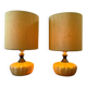 Ensemble de 2 lampes de table vintage en céramique / lampadaires
