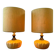 Ensemble de 2 lampes de table vintage en céramique / lampadaires