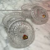 Paire de bonbonnières anciennes en cristal allemand