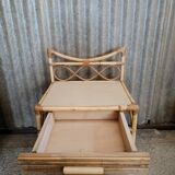 Rattan bedside table