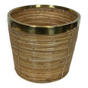 corbeille à papiers - rotin