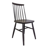 Chaise de salle à manger vintage en hêtre noir : style Ilmari Tapiovaara, scandinave