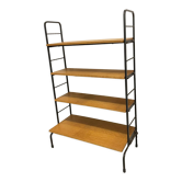 Vintage wood and metal shelf