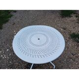 Wrought iron garden table, circa 1900