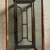 Rattan coffee table and smoked glass