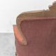 Pair of classic vintage armchairs in carved wood and fabric, 1950s