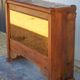 Handcrafted wooden bar, mirror bar and marble slab, wooden furniture