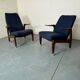 Ensemble de 2 chaises longues en teck de style moderniste danois du milieu du siècle, années 1960