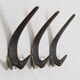 Carl Aubock Two large double wall hooks in brass #4056, Austria, 1950s