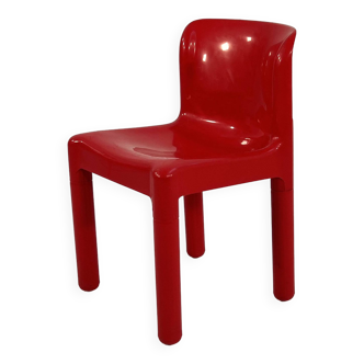 Chaise rouge modèle 4875 par Carlo Bartoli pour Kartell, 1970