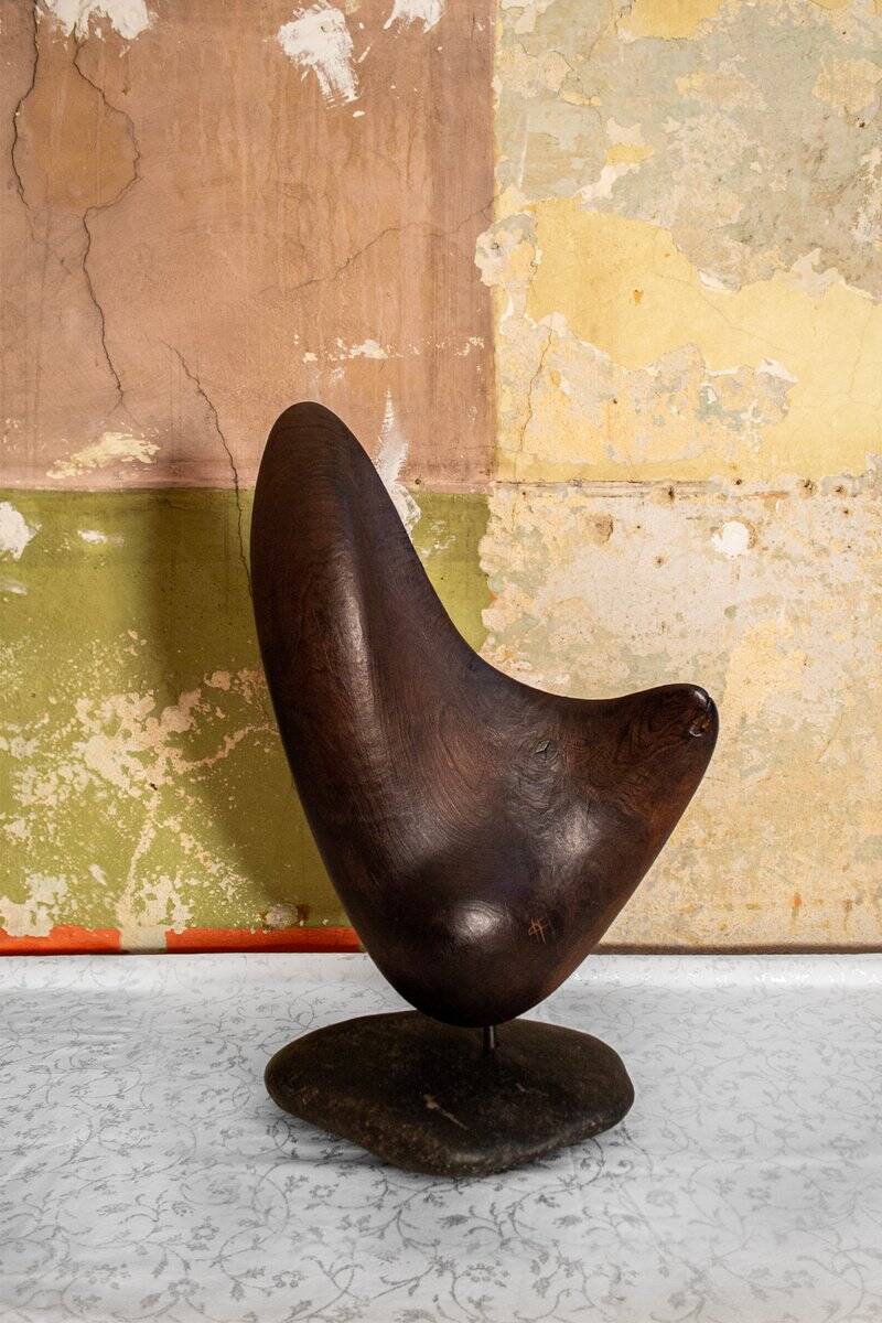 Cristiano Nicoletta, abstract sculpture, 1960s, wood