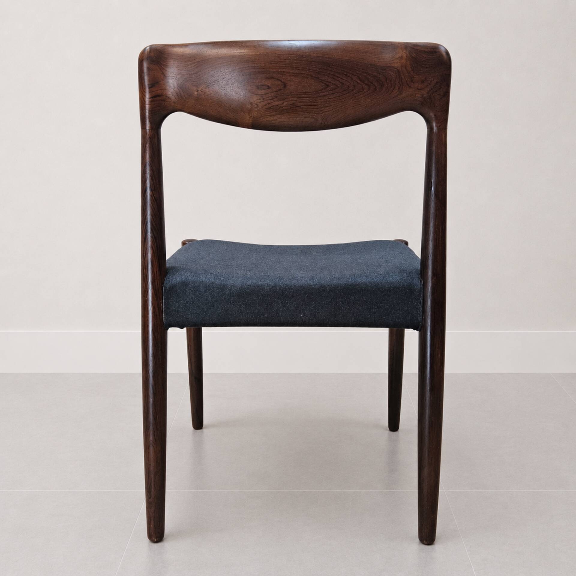 3x Vintage Danish Dyrlund chairs rosewood reupholstered / Scandinavian