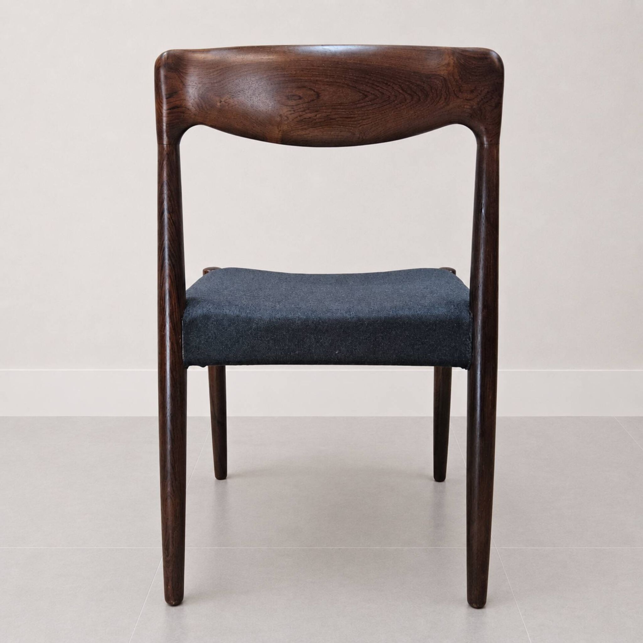 3x Vintage Danish Dyrlund chairs rosewood reupholstered / Scandinavian