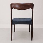 3x Vintage Danish Dyrlund chairs rosewood reupholstered / Scandinavian